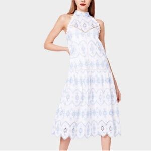 Betsy Johnson white and blue eyelet dress
